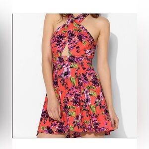 Pins and Needles floral keyhole dress